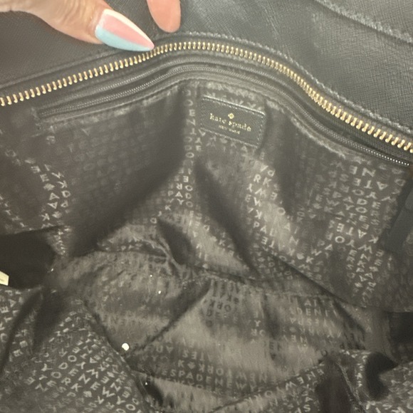 Kate Spade Black Shoulder Bag Purse Tote Classic - Picture 6 of 8